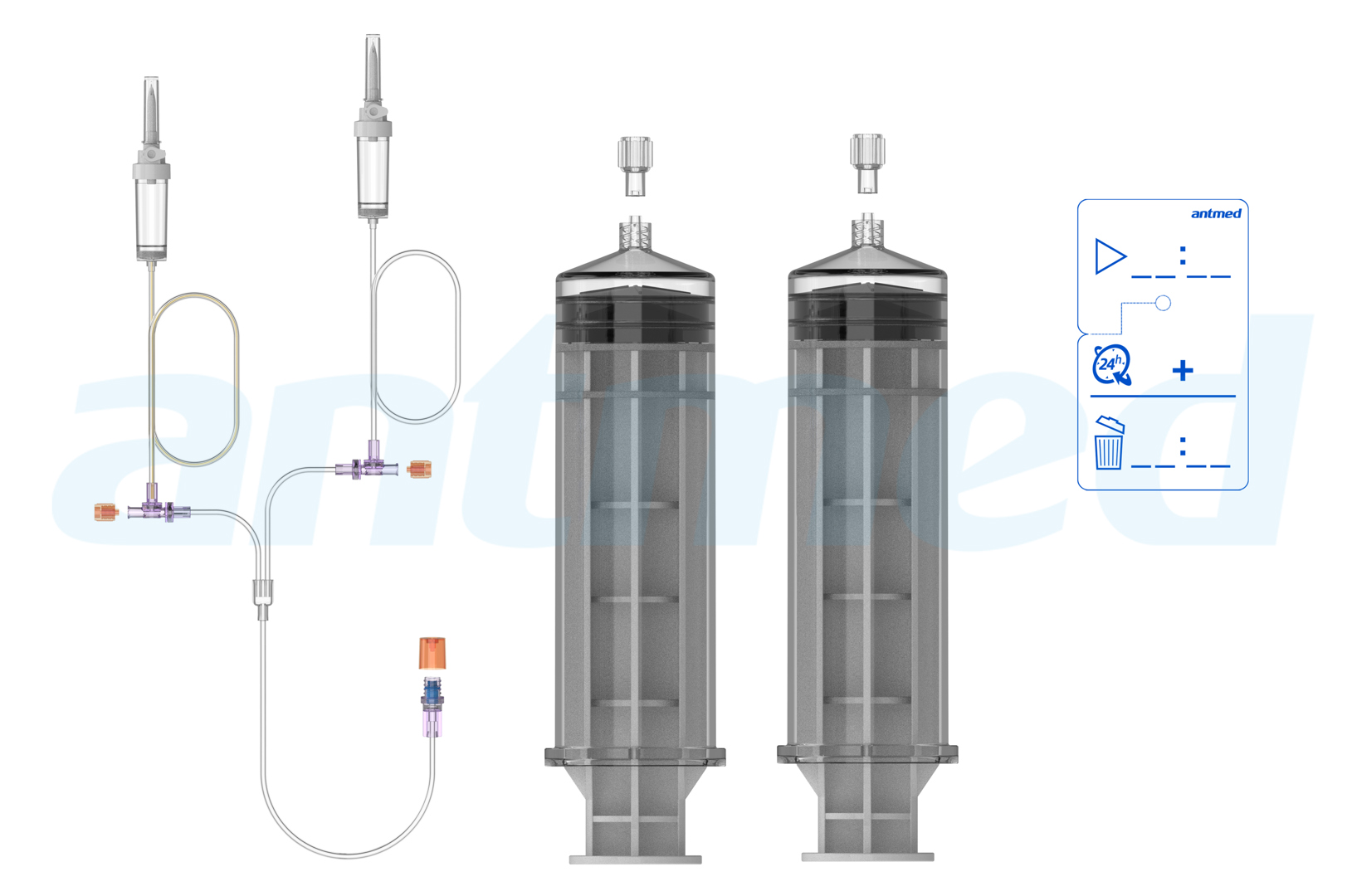 24hours Multi-patient syringe system
